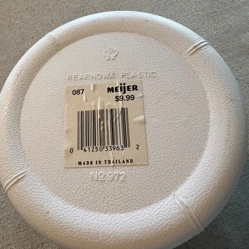 Standardware White Insulated Ice Bucket Lid and Handle Reanngwa Plastic No 972